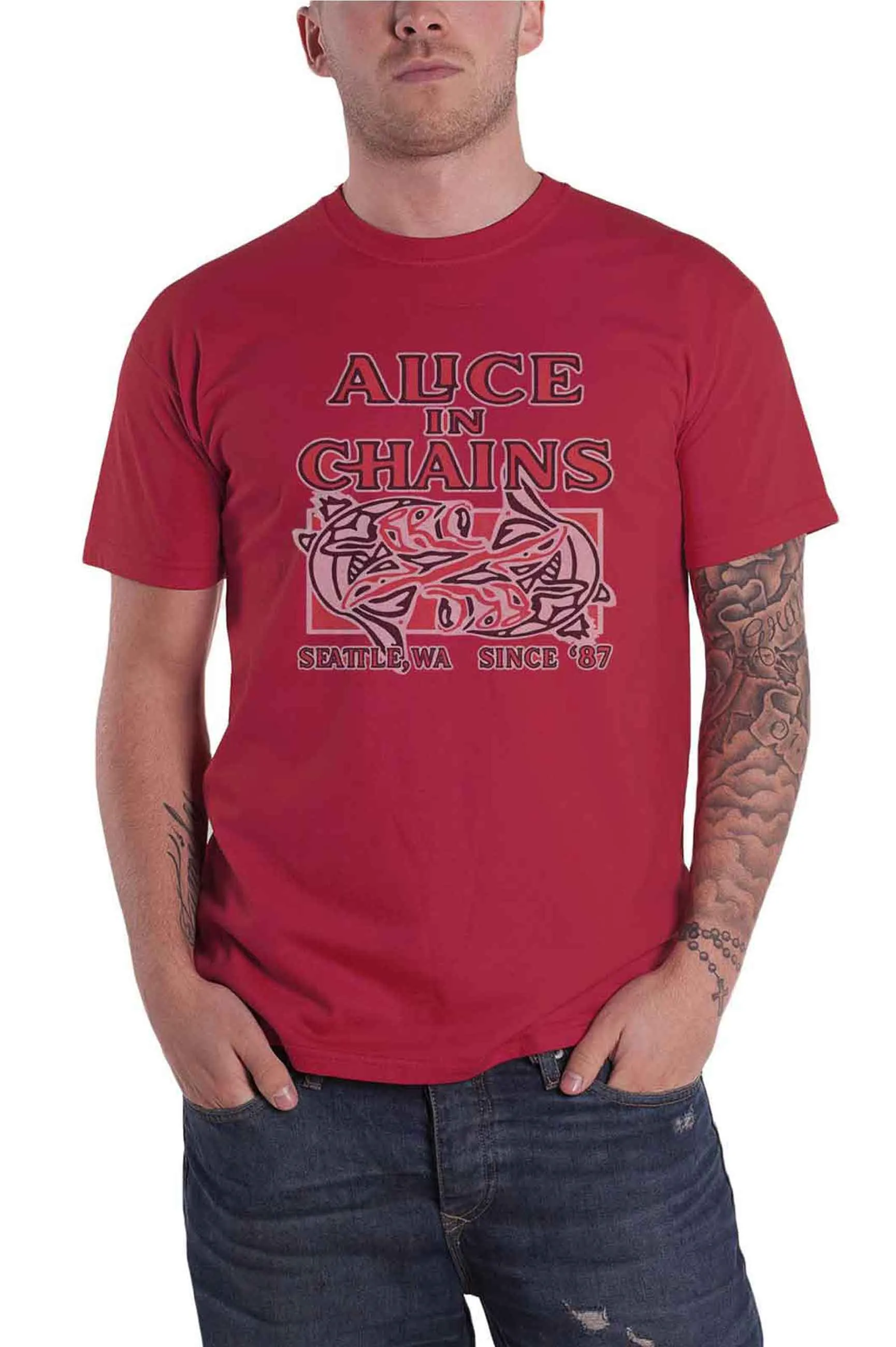 Alice In Chains Totem Fish T Shirt sold by Paradiso Clothing