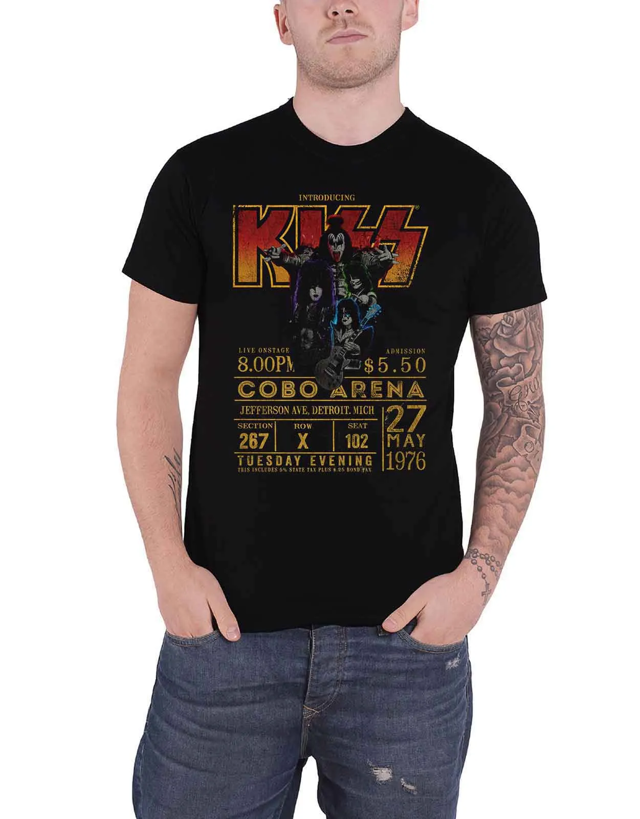 KISS Cobra Arena 1976 Poster Eco T Shirt sold by Paradiso Clothing
