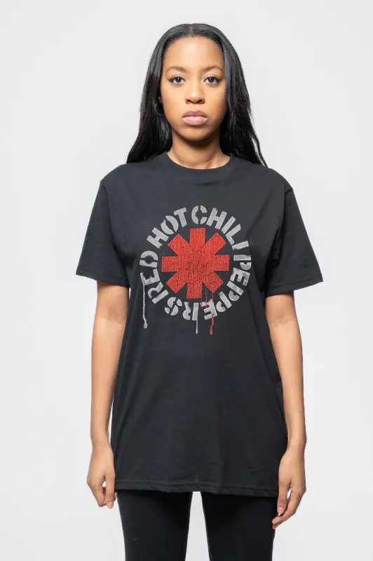 Red Hot Chili Peppers Stencil T Shirt made by Paradiso Clothing