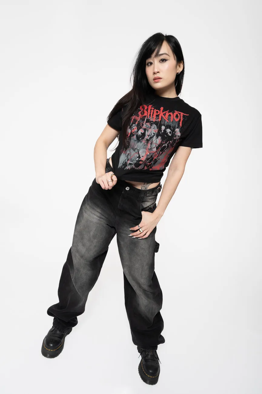 Slipknot Ouija Belt Band Logo Crop Top sold by Paradiso Clothing product image thumbnail 5