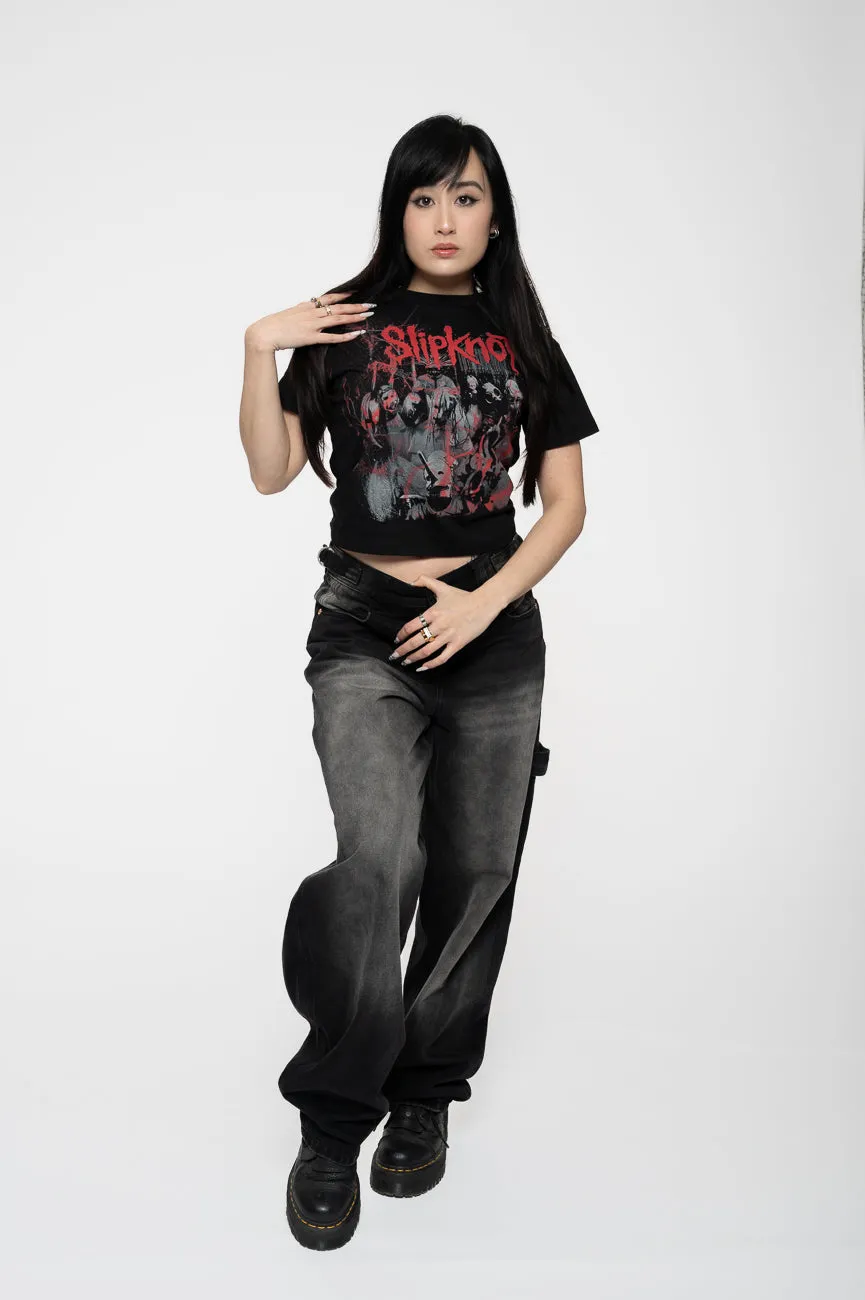 Slipknot Ouija Belt Band Logo Crop Top sold by Paradiso Clothing product image thumbnail 2