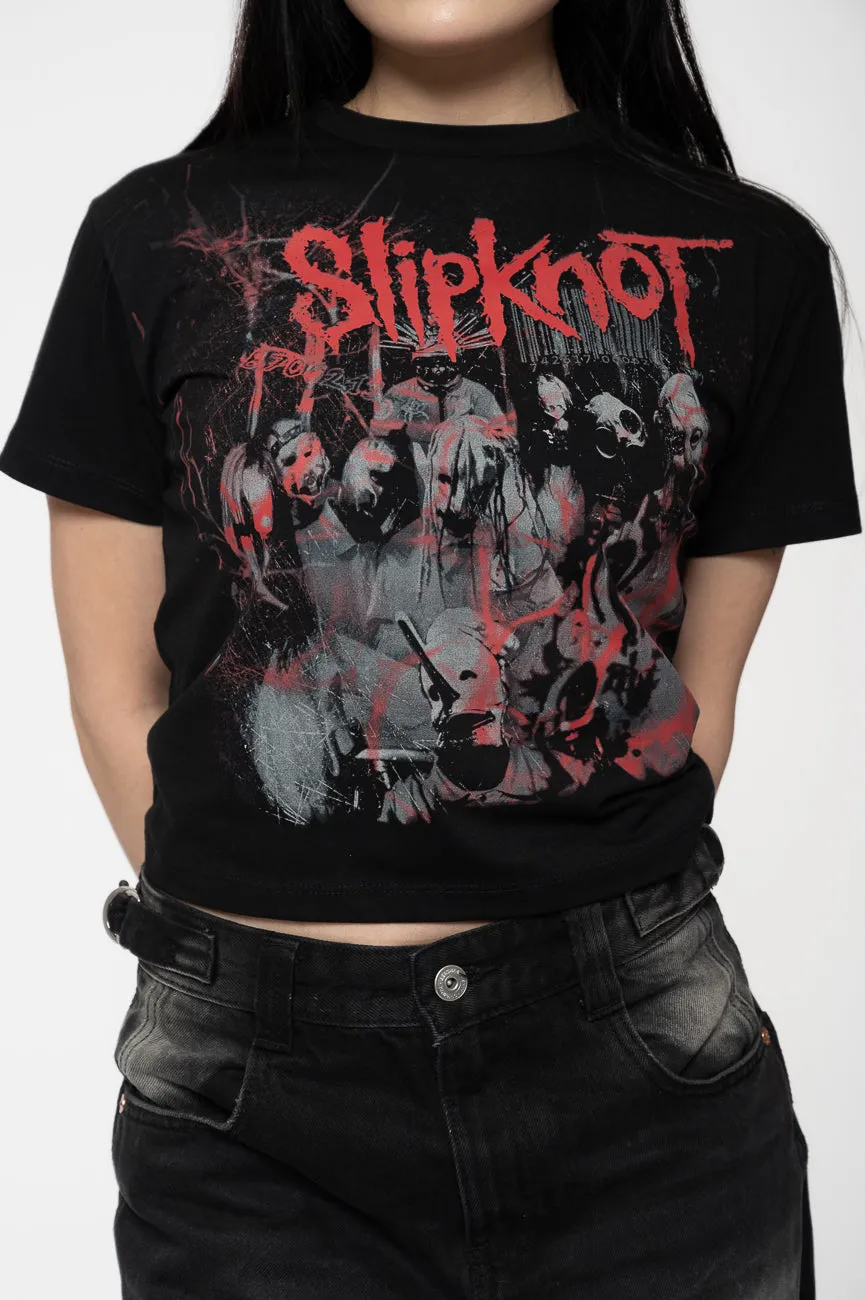 Slipknot Ouija Belt Band Logo Crop Top sold by Paradiso Clothing product image thumbnail 3