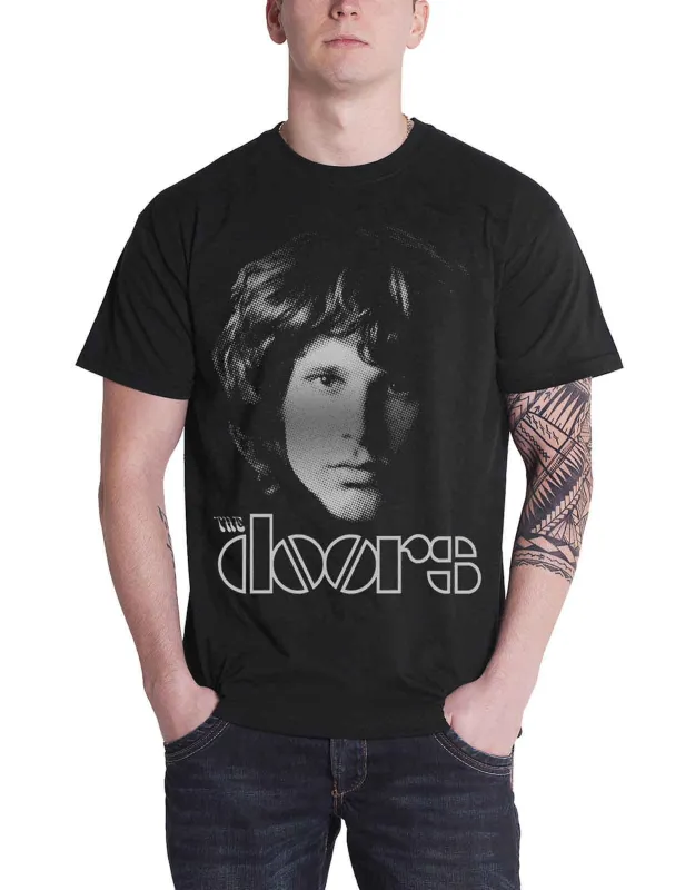 The Doors Jim Halftone Portrait T Shirt sold by Paradiso Clothing
