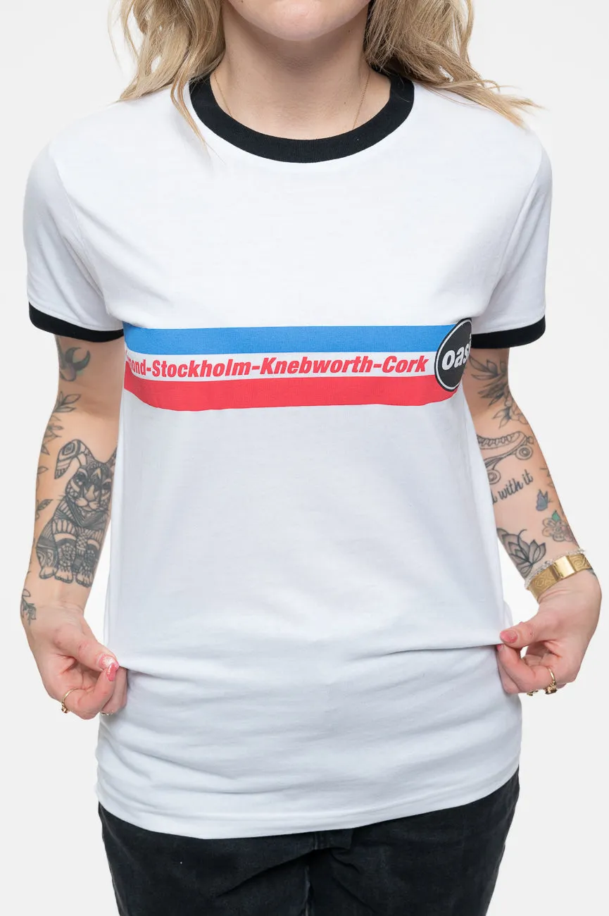 Oasis 1996 Tour Horizontal Stripes Ringer T Shirt sold by Paradiso Clothing product image thumbnail 3