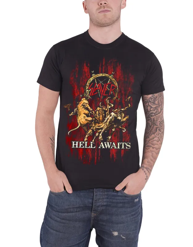 Slayer Hell Awaits Pentagram T Shirt sold by Paradiso Clothing