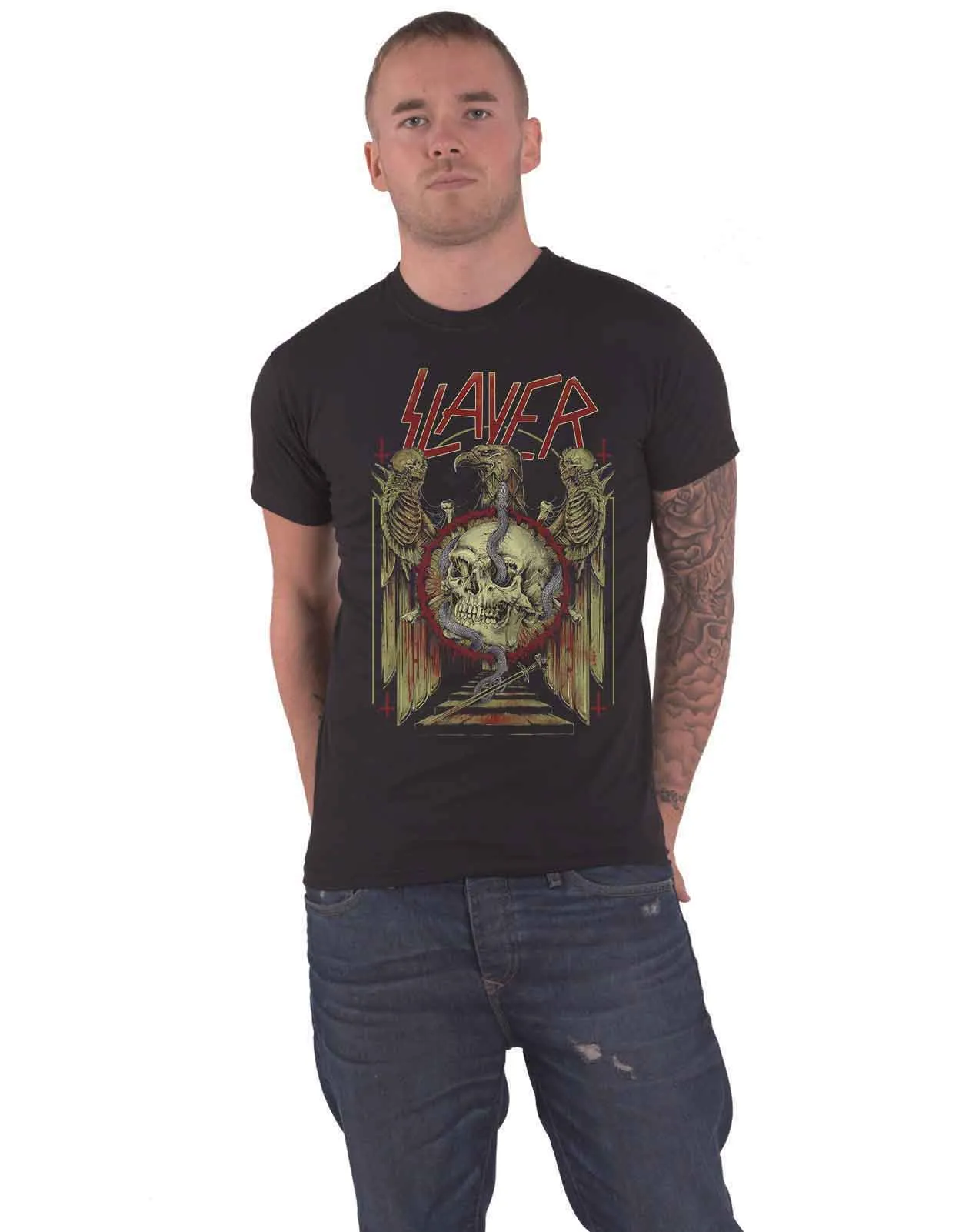 Slayer Eagle and Serpent T Shirt sold by Paradiso Clothing