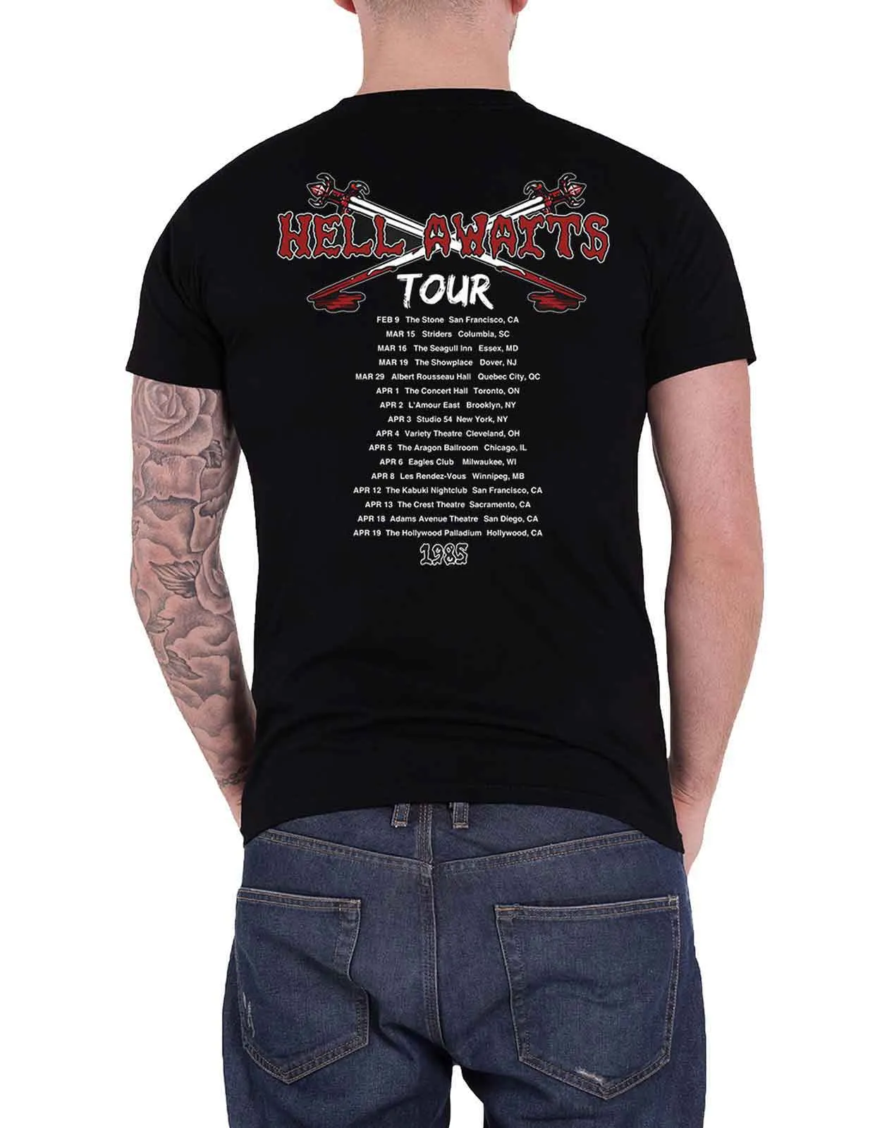 Slayer Hell Awaits Tour T Shirt sold by Paradiso Clothing product image thumbnail 2