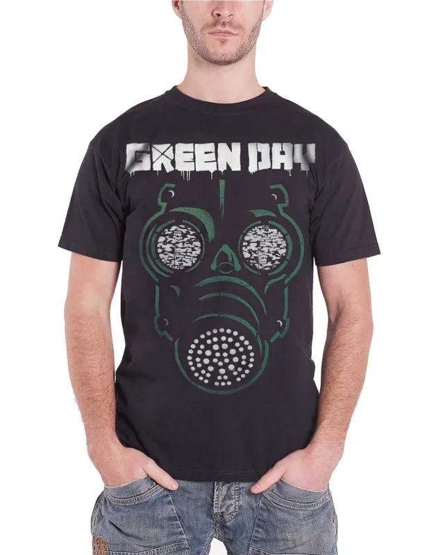 Green Day Gas Mask T Shirt sold by Paradiso Clothing