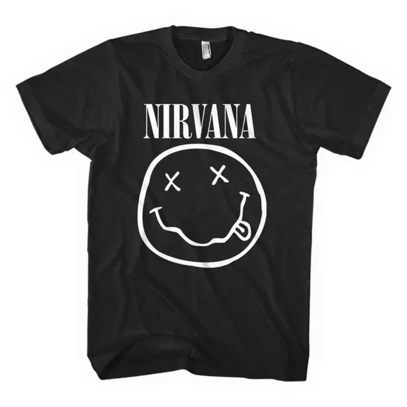 Nirvana Distressed Grunge Smile T Shirt sold by Paradiso Clothing