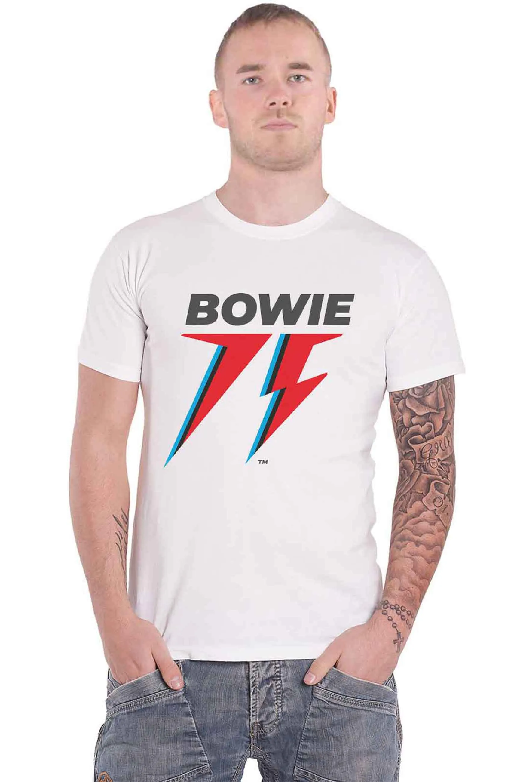 David Bowie 75th Flash Logo T Shirt sold by Paradiso Clothing