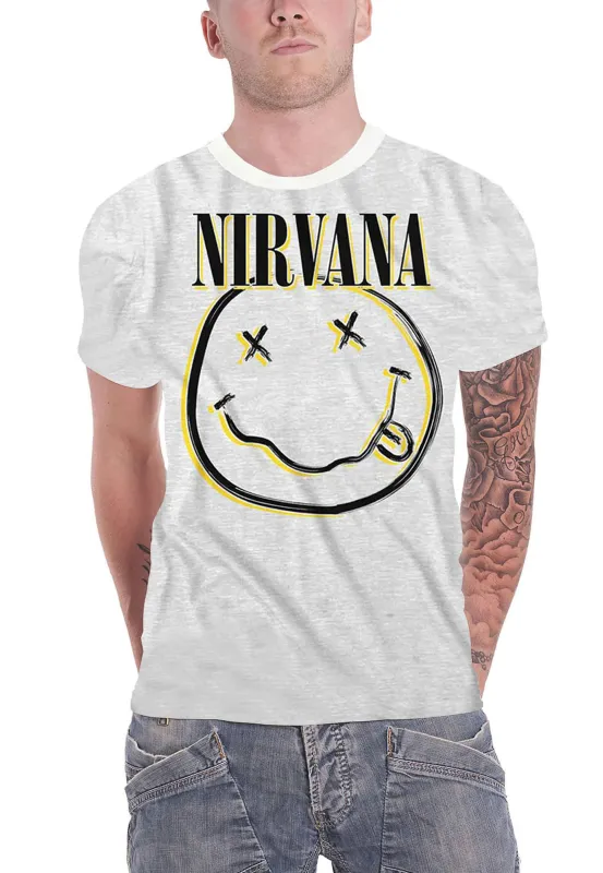Nirvana Inverse Grunge Smile T Shirt sold by Paradiso Clothing