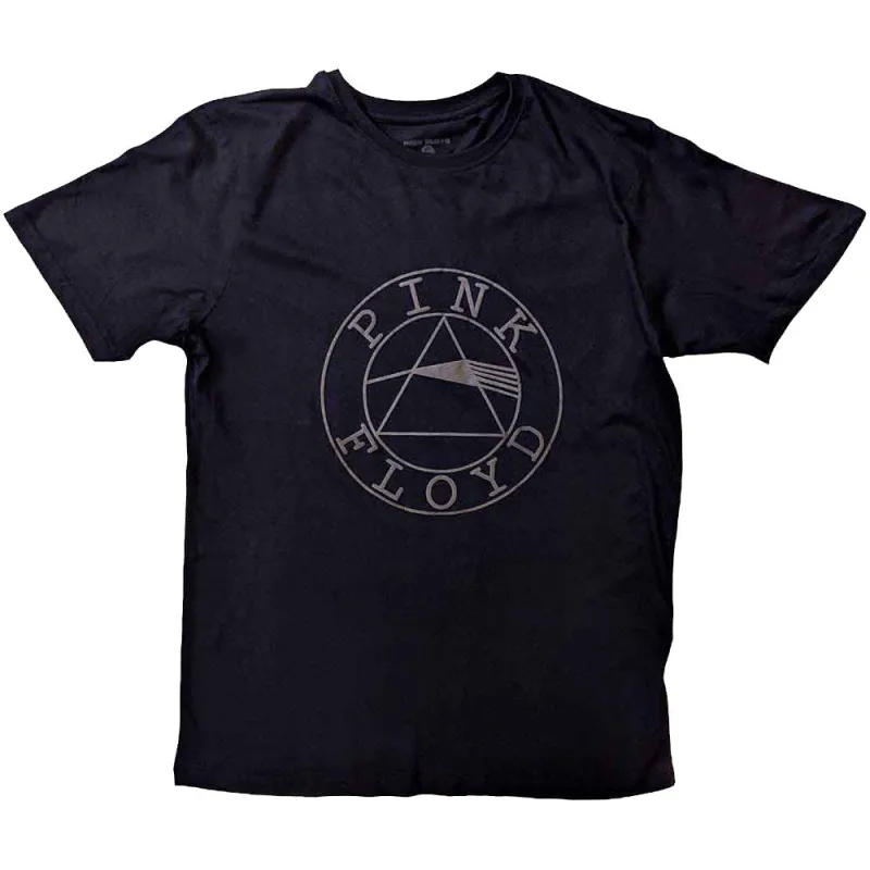 Pink Floyd Hi-Build Circle Band Logo T Shirt sold by Paradiso Clothing