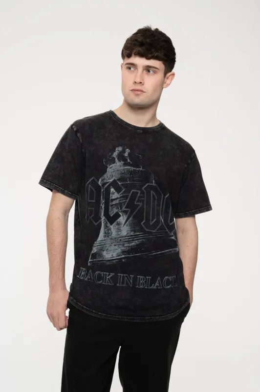 AC/DC Back In Black Bell Limited Edition 999 Only Premium Wash T Shirt sold by Paradiso Clothing