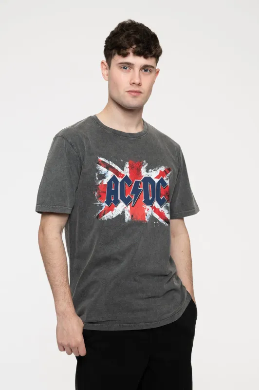 AC/DC British Flag Band Logo Limited Edition 999 Only Premium Wash T Shirt sold by Paradiso Clothing