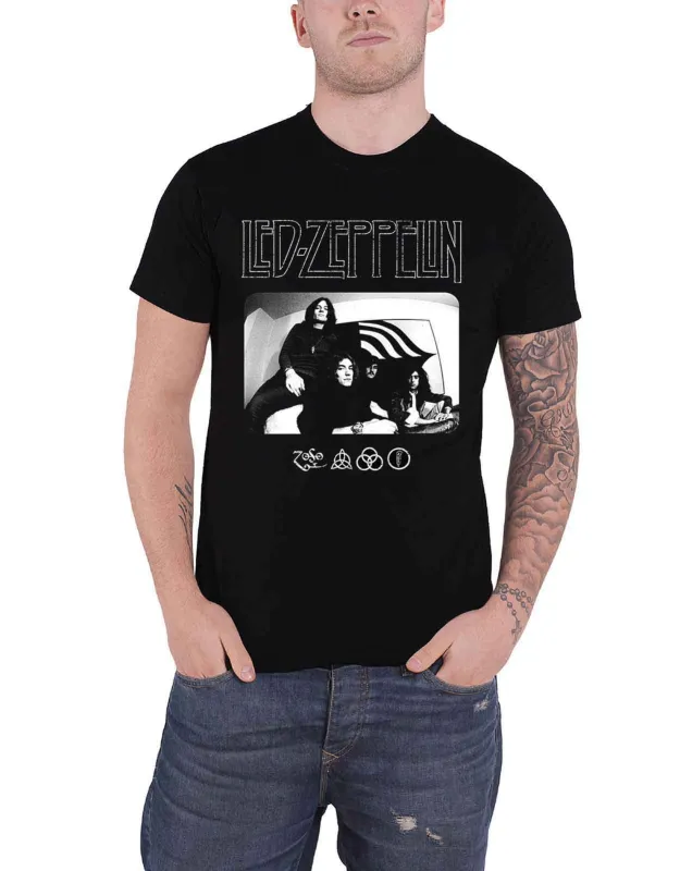Led Zeppelin Icon Band Logo Photo T Shirt sold by Paradiso Clothing