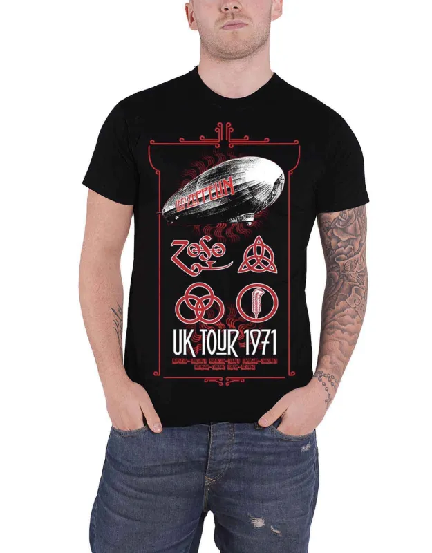 Led Zeppelin UK Tour 71 T Shirt sold by Paradiso Clothing