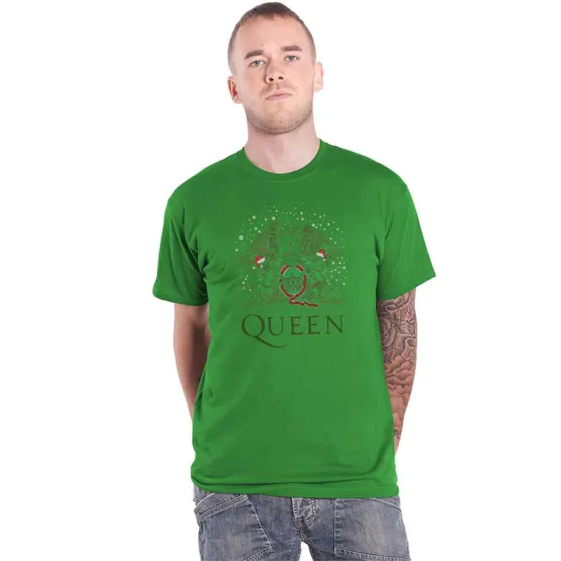 Queen Holiday Crest Christmas T Shirt sold by Paradiso Clothing
