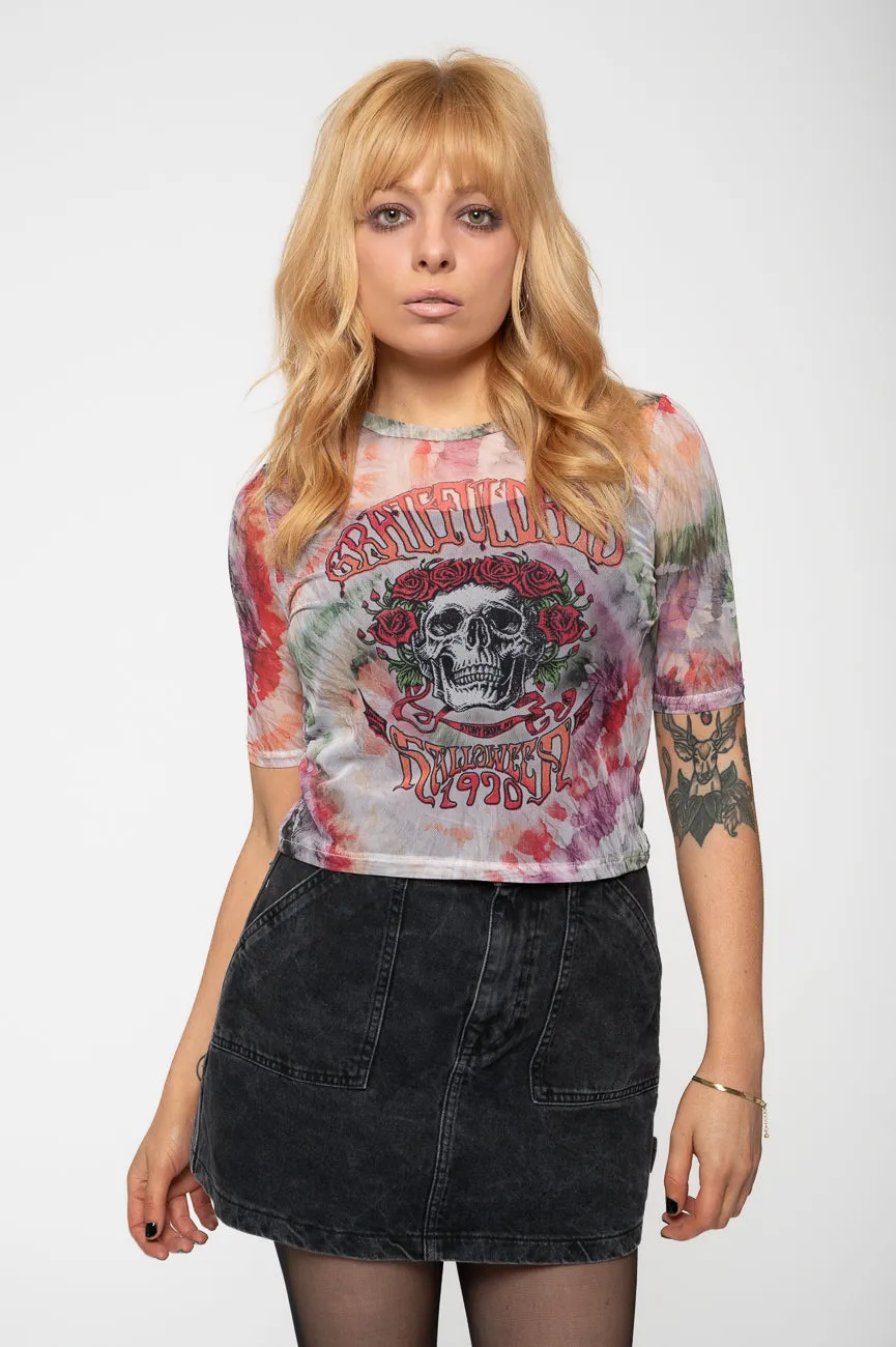 Grateful Dead Stony Brook Bertha Mesh Crop Top sold by Paradiso Clothing