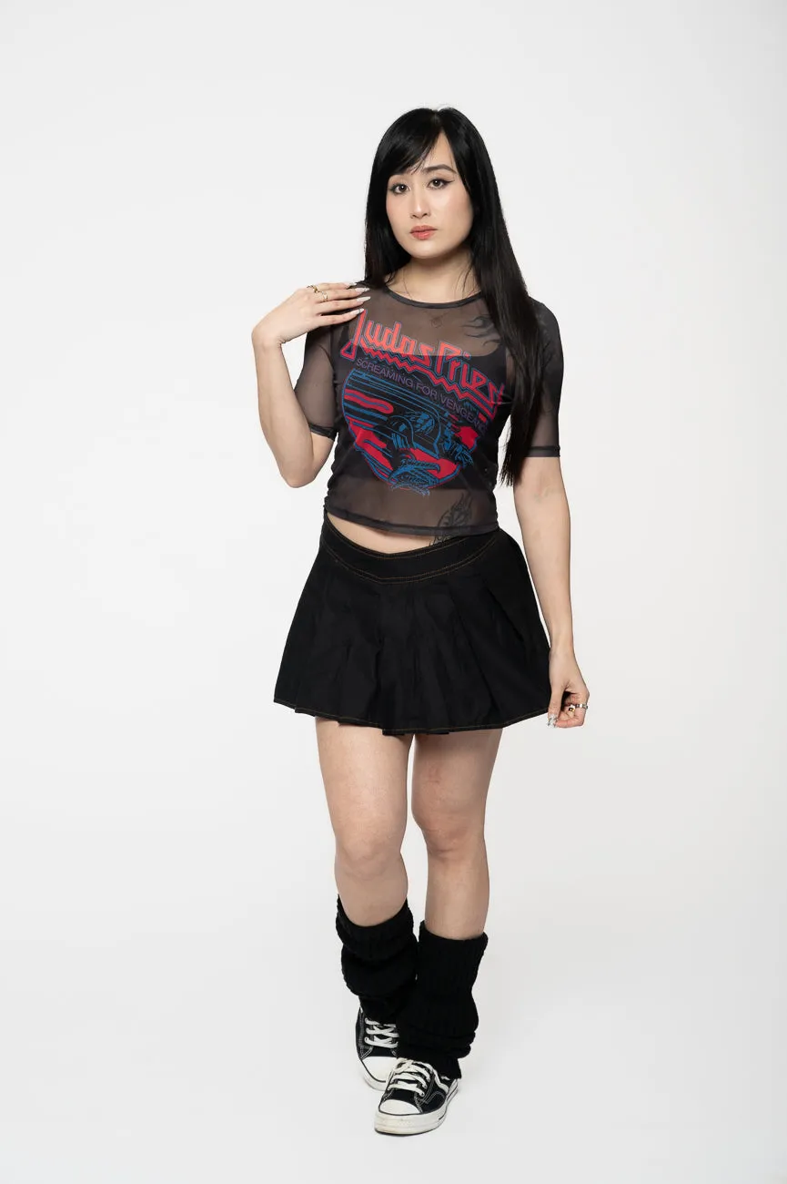 Judas Priest Screaming For Vengeance Mesh Crop Top sold by Paradiso Clothing product image thumbnail 2
