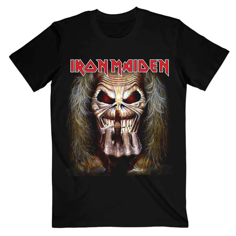 Iron Maiden Eddie Candle Finger T Shirt sold by Paradiso Clothing