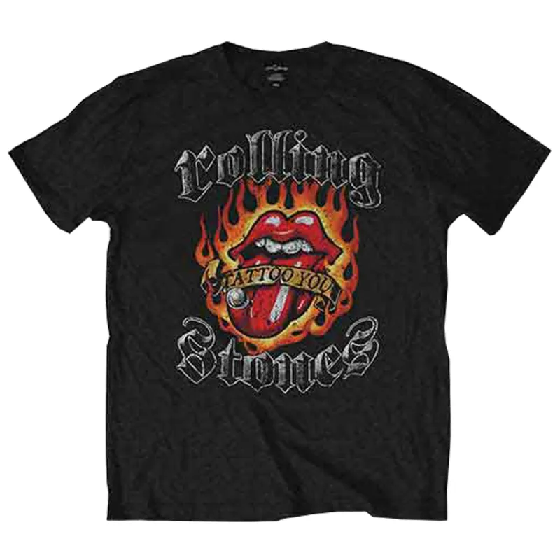 The Rolling Stones Tattoo You Flaming Tongue T Shirt sold by Paradiso Clothing