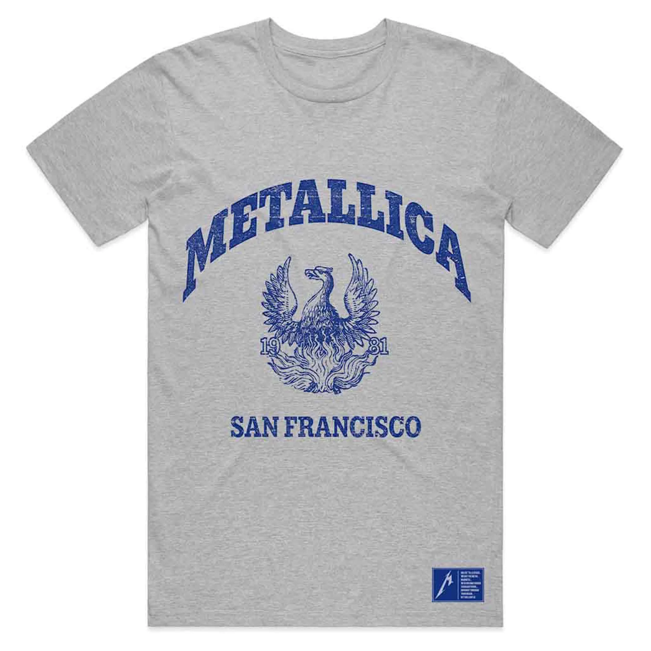Metallica College Crest T Shirt sold by Paradiso Clothing