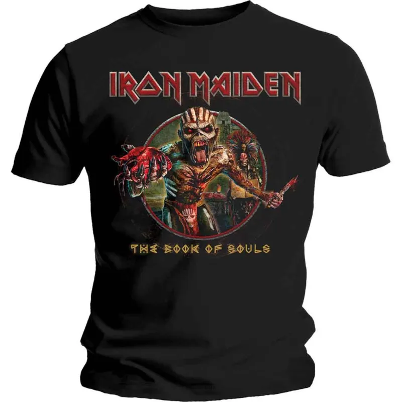 Iron Maiden Book of Souls Eddie Circle T Shirt sold by Paradiso Clothing