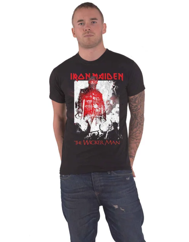 Iron Maiden The Wicker Man Smoke T Shirt made by Paradiso Clothing
