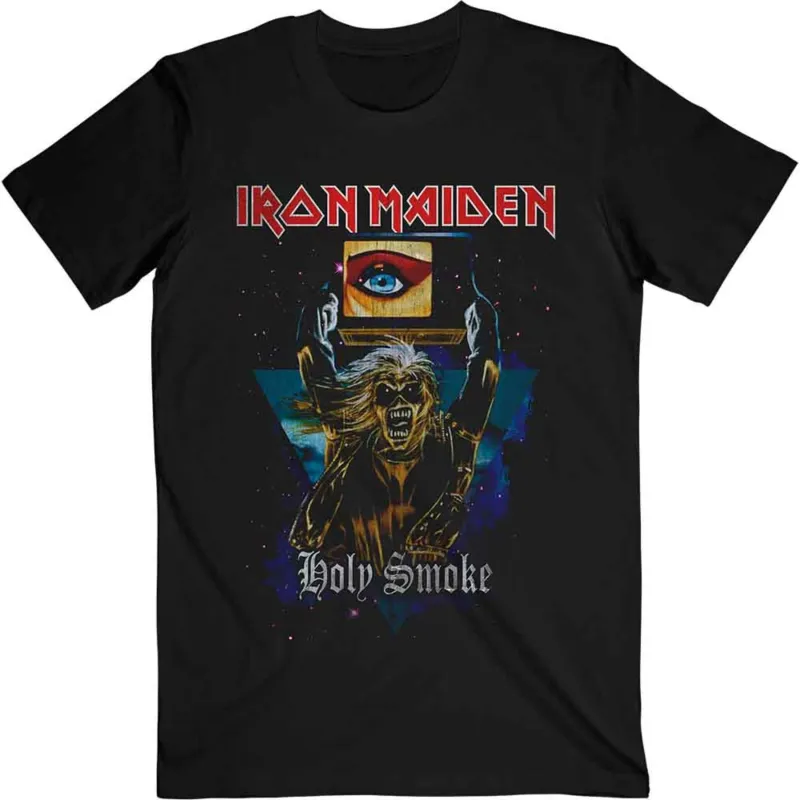 Iron Maiden Holy Smoke Space Triangle T Shirt made by Paradiso Clothing
