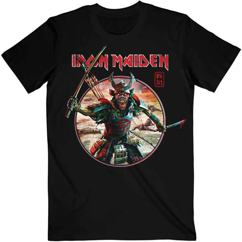 Iron Maiden Senjutsu Eddie Warrior Circle T Shirt sold by Paradiso Clothing