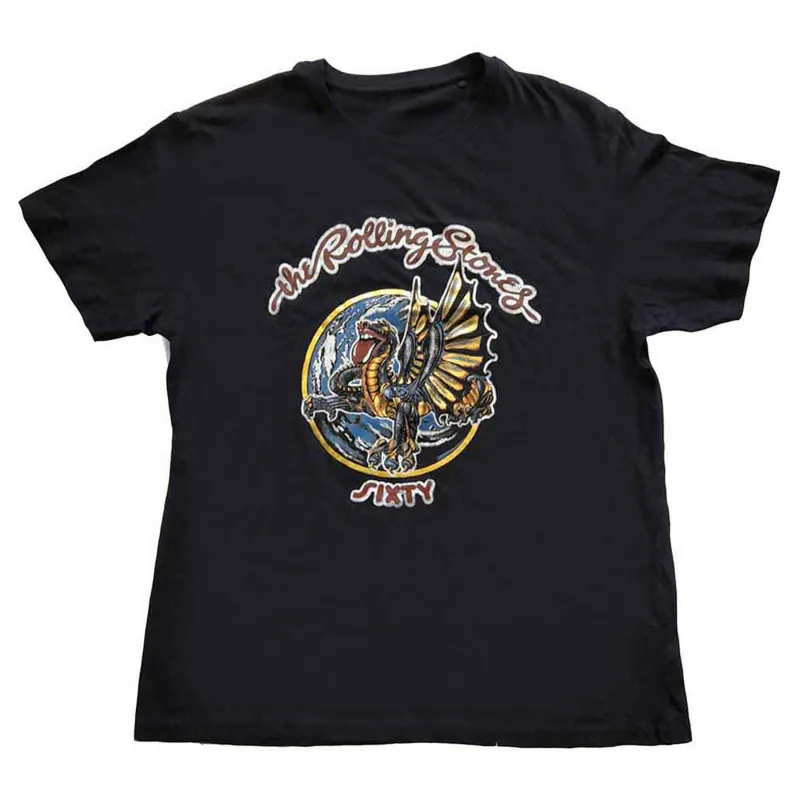 The Rolling Stones Sixty Dragon Globe T Shirt sold by Paradiso Clothing