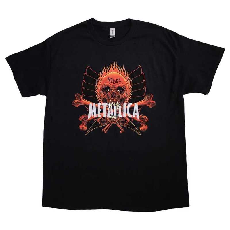 Metallica Rebel Band Logo T Shirt made by Paradiso Clothing