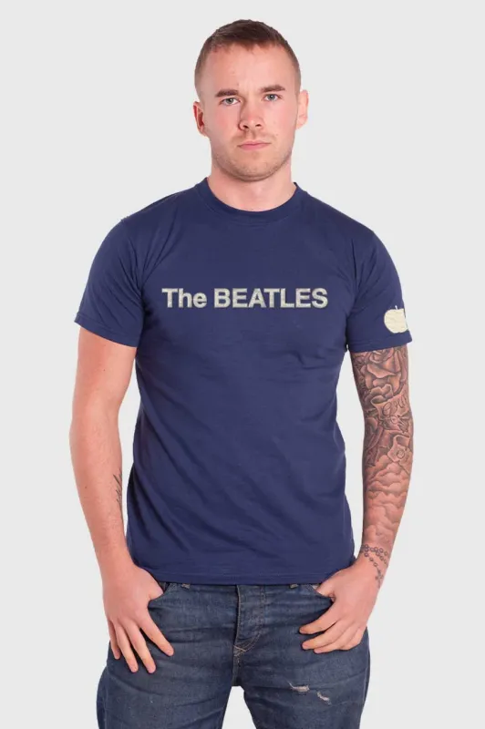 The Beatles band Logo & Apple Applique T Shirt sold by Paradiso Clothing