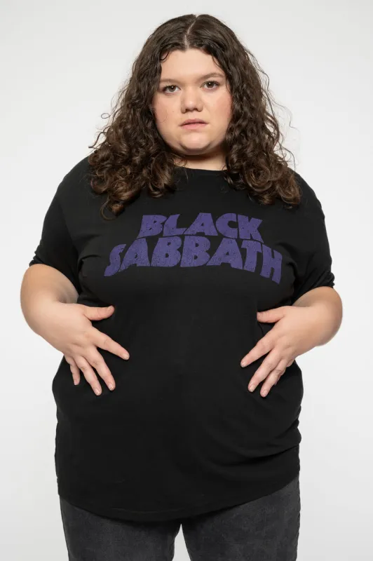 Black Sabbath Classic Wavy Logo Vintage T Shirt made by Paradiso Clothing