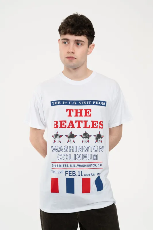 The Beatles Washington 64 Stars & Stripes T Shirt made by The Beatles