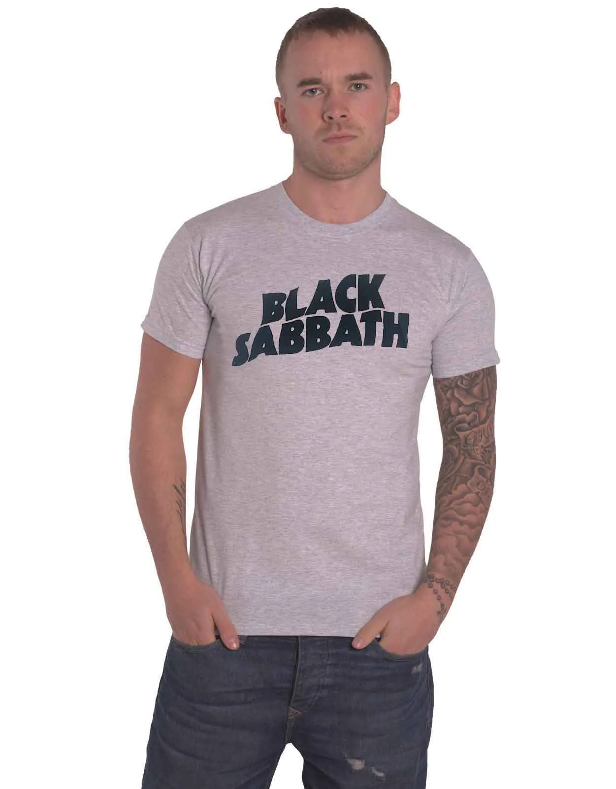 Black Sabbath Classic Wavy Band Logo T Shirt sold by Paradiso Clothing