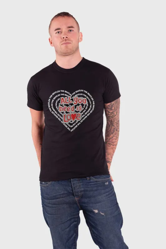 The Beatles All You Need Is Love Heart T Shirt sold by Paradiso Clothing