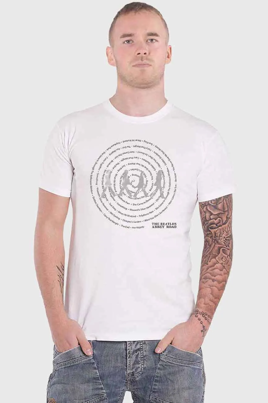 The Beatles Abbey Road Songs Swirl T Shirt sold by Paradiso Clothing