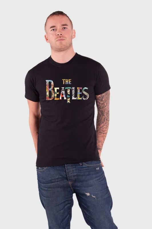 The Beatles Drop T Band Logo Treatment T Shirt sold by Paradiso Clothing