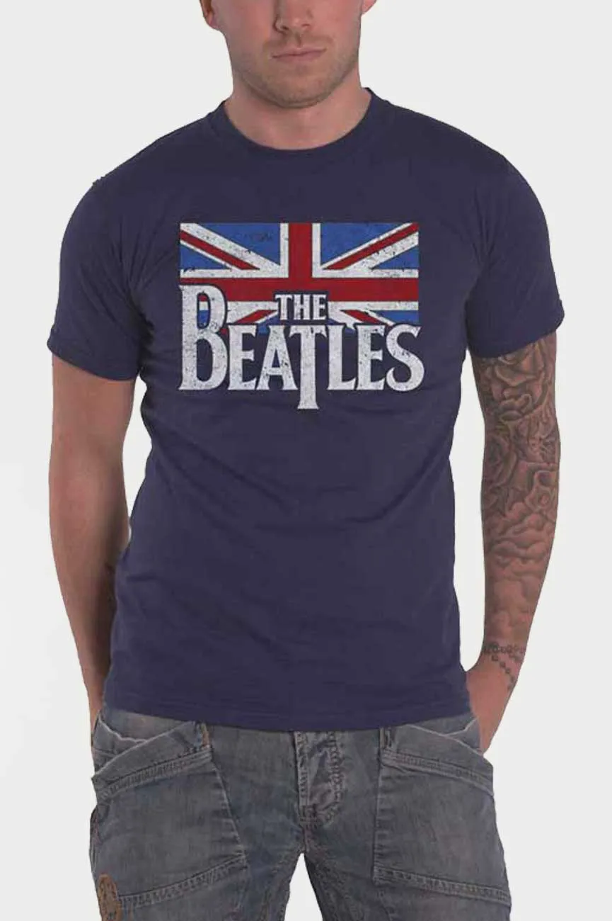 The Beatles Drop T Logo & Vintage Flag Tee sold by Paradiso Clothing product image thumbnail 3