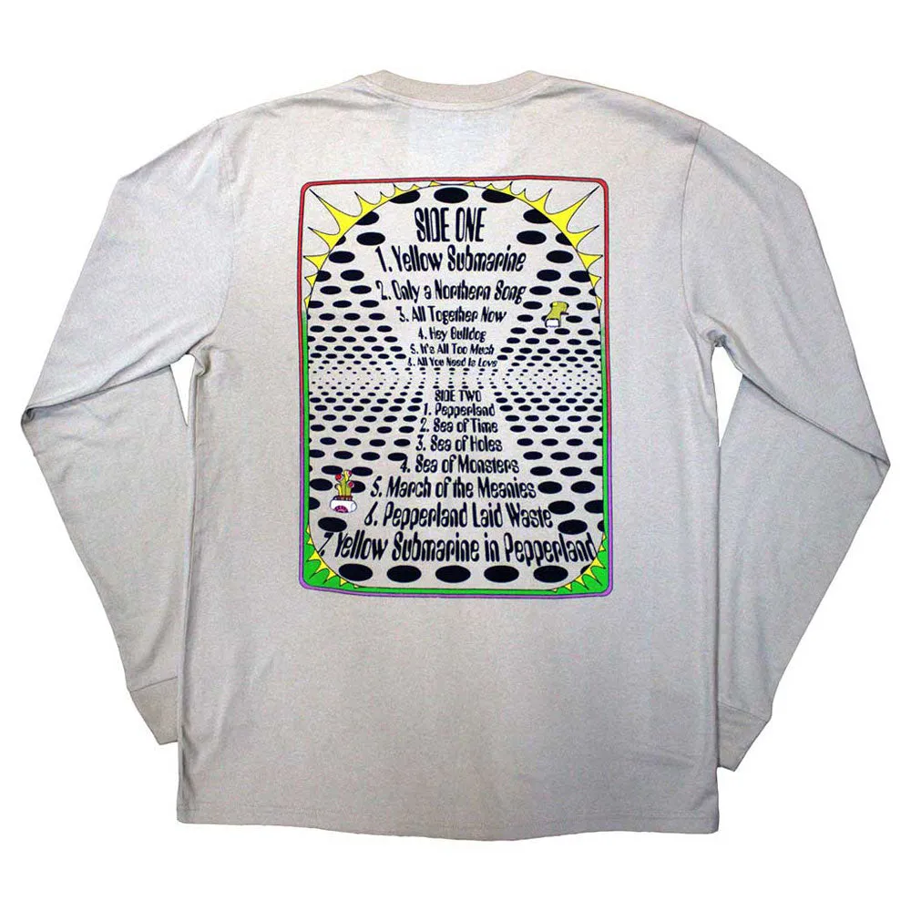 The Beatles Yellow Submarine Tracklist Long Sleeve T Shirt sold by Paradiso Clothing product image thumbnail 2
