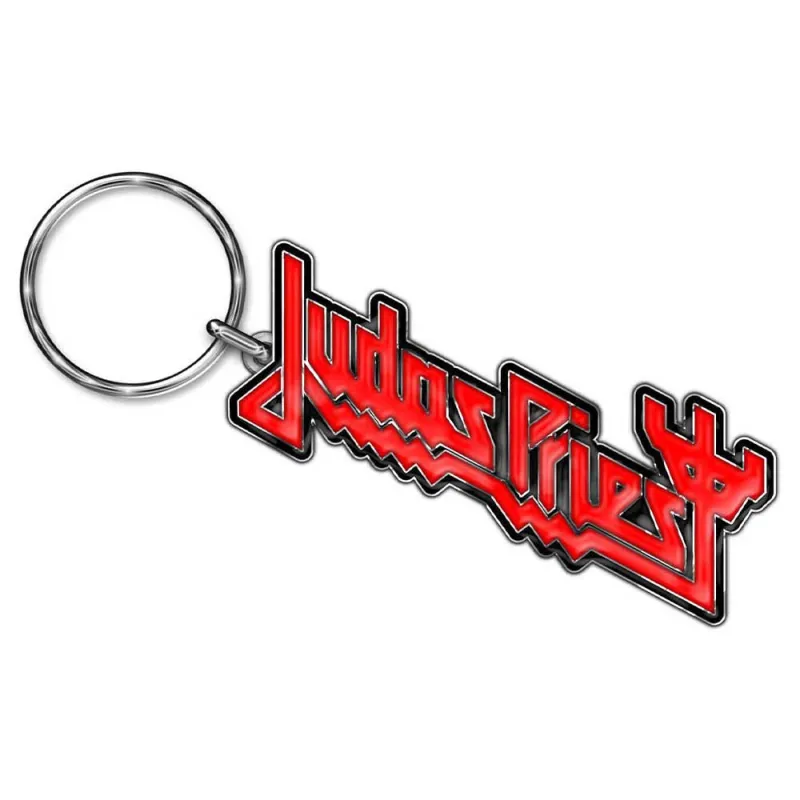 Judas Priest Keyring Band Logo Die Cast Relief Keychain sold by Paradiso Clothing