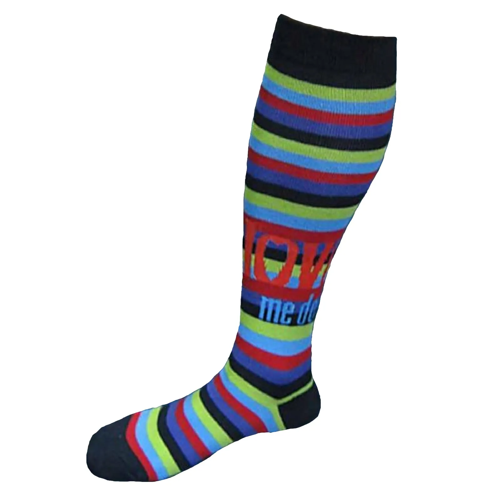 The Beatles Love Me do Stripes Womens Knee High Socks sold by Paradiso Clothing product image thumbnail 2