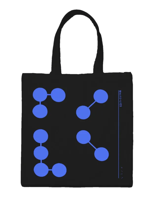 White Lies Five Band Logo Tote Bag made by Paradiso Clothing