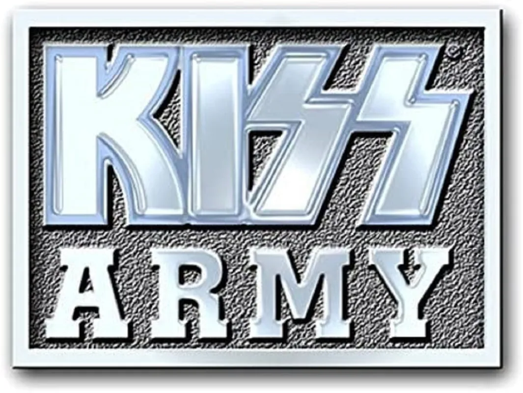 KISS Metal Pin Badge Army Block Band Logo new Official sold by Paradiso Clothing