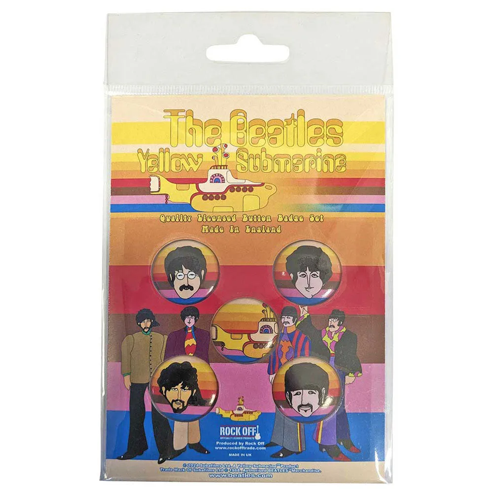 The Beatles Yellow Submarine Portraits Button Badge Pack sold by Paradiso Clothing
