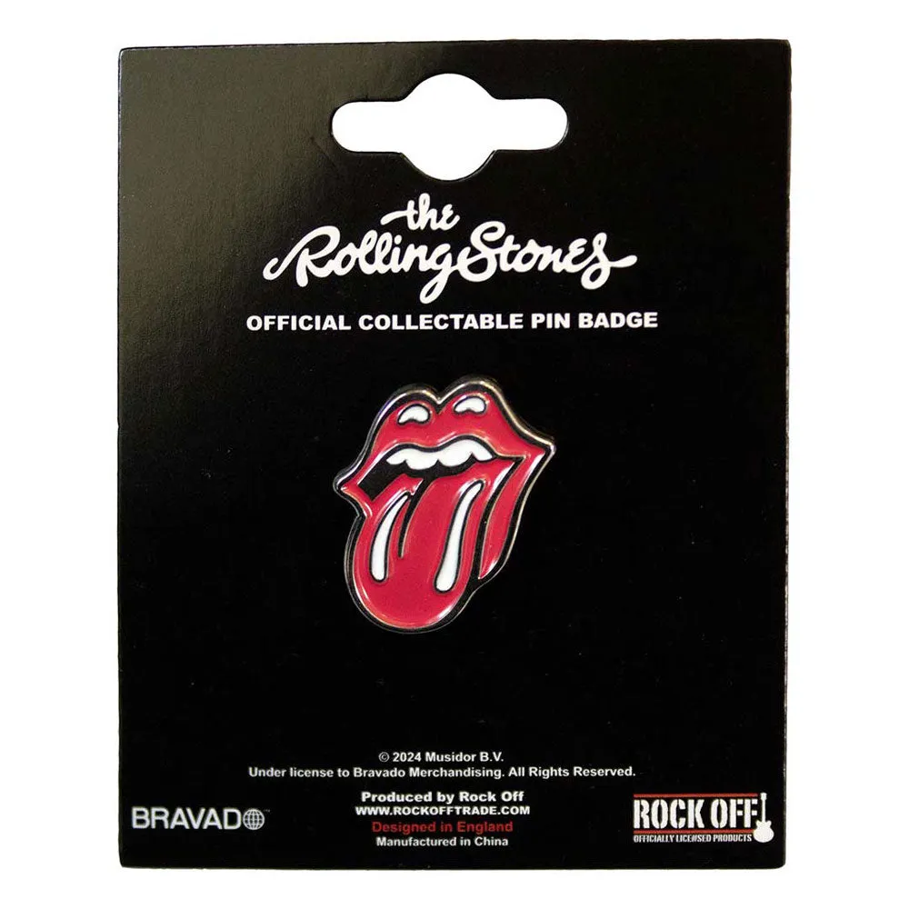 The Rolling Stones Classic Tongue Silver Outline Pin Badge sold by Paradiso Clothing product image thumbnail 2