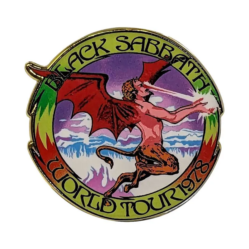 Black Sabbath World Tour 1978 Pin Badge sold by Paradiso Clothing