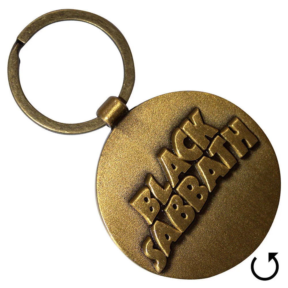 Black Sabbath 3D Wavy Logo Double Sided Keyring Keychain sold by Paradiso Clothing