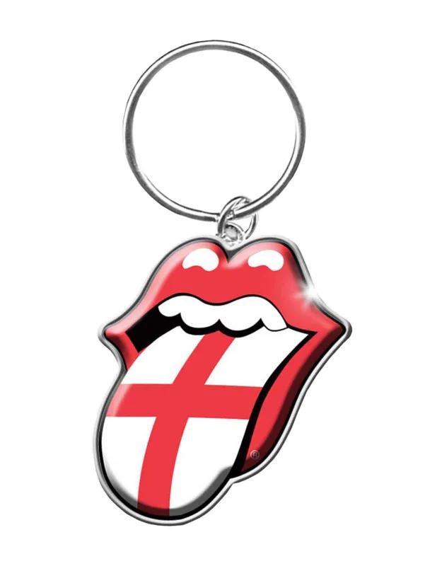 The Rolling Stones Keyring England Tongue Keychain sold by Paradiso Clothing